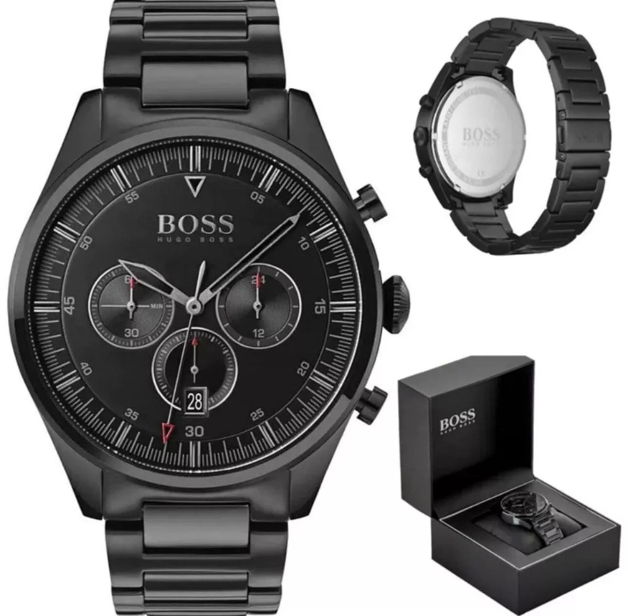 Hugo Boss 1513714 Pioneer Cronografo Orologio Uomo 44mm 5ATM New 1 Y Warranty