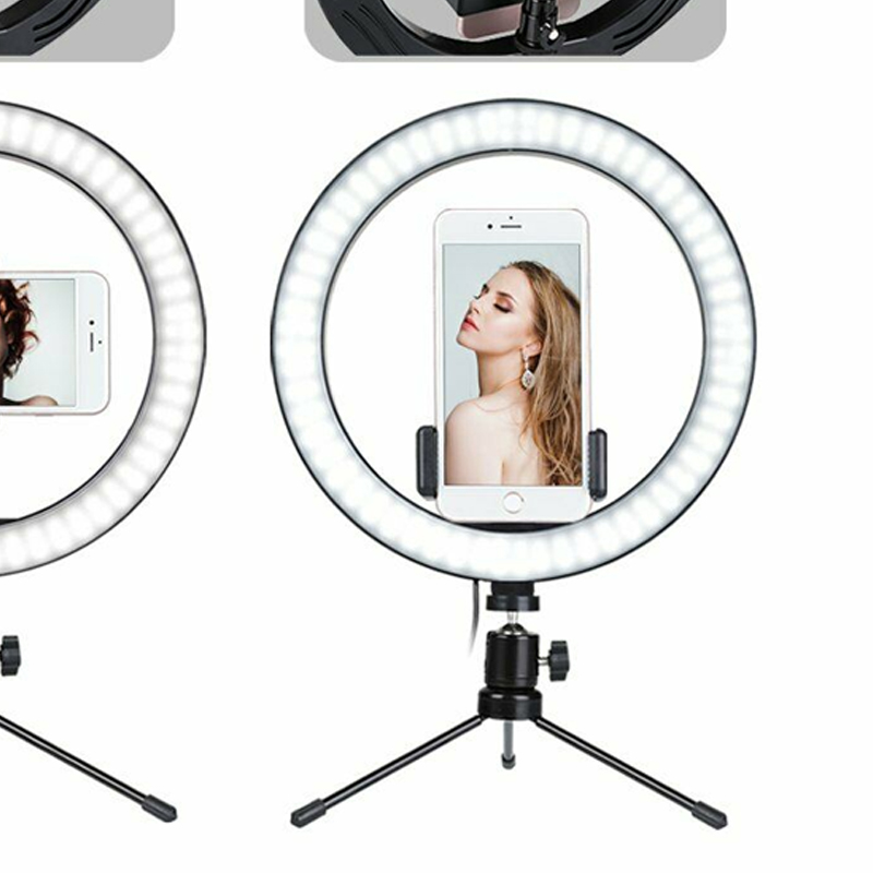 10 inch LED Ring Light Live Makeup Video Photo with Desk Tripod