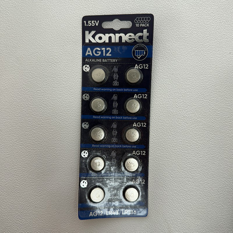 10 Pack Alkaline Batteries - 1.5v - AG12 - LR43