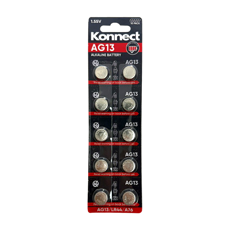 10 Pack Alkaline Batteries - 1.5v - AG13 - LR44 - AG76