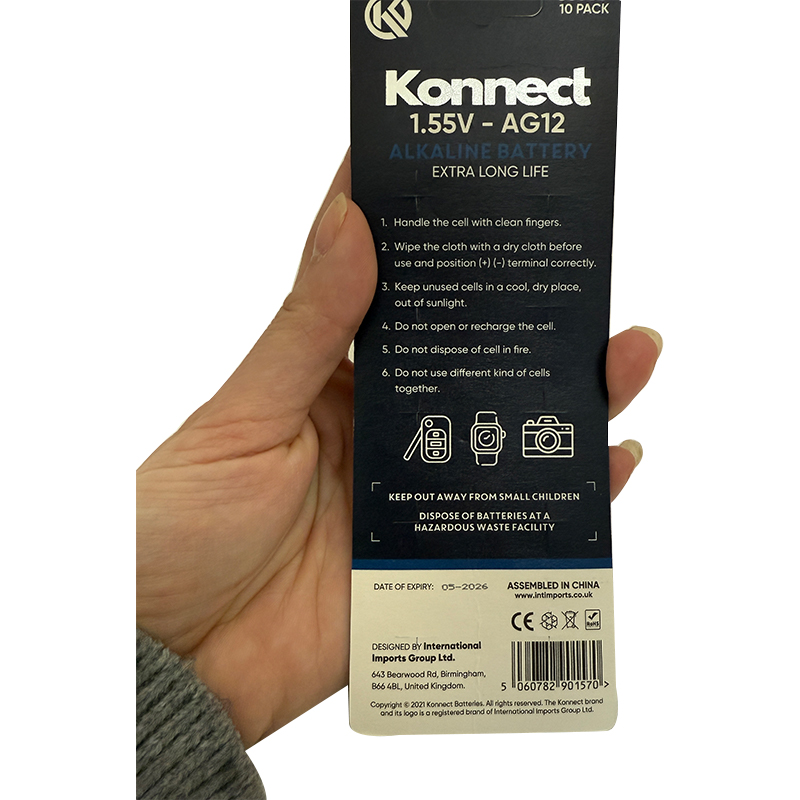 10 Pack Alkaline Batteries - 1.5v - AG4 - LR626 - LR66