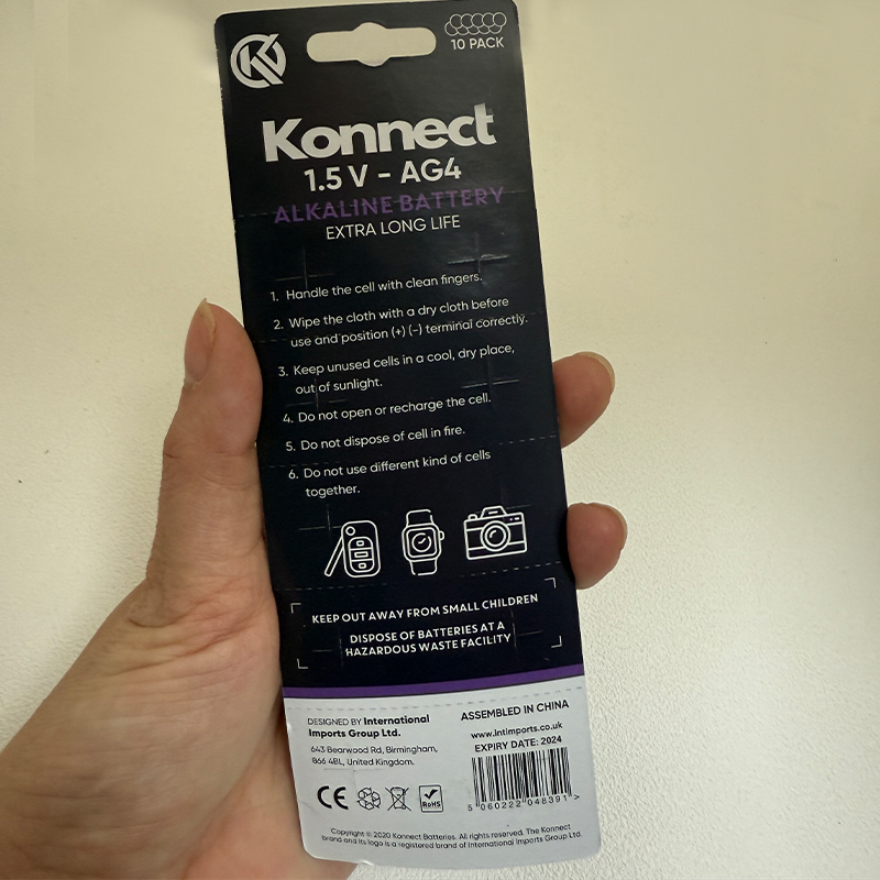 10 Pack Alkaline Batteries - 1.5v - AG4 - LR626 - LR66