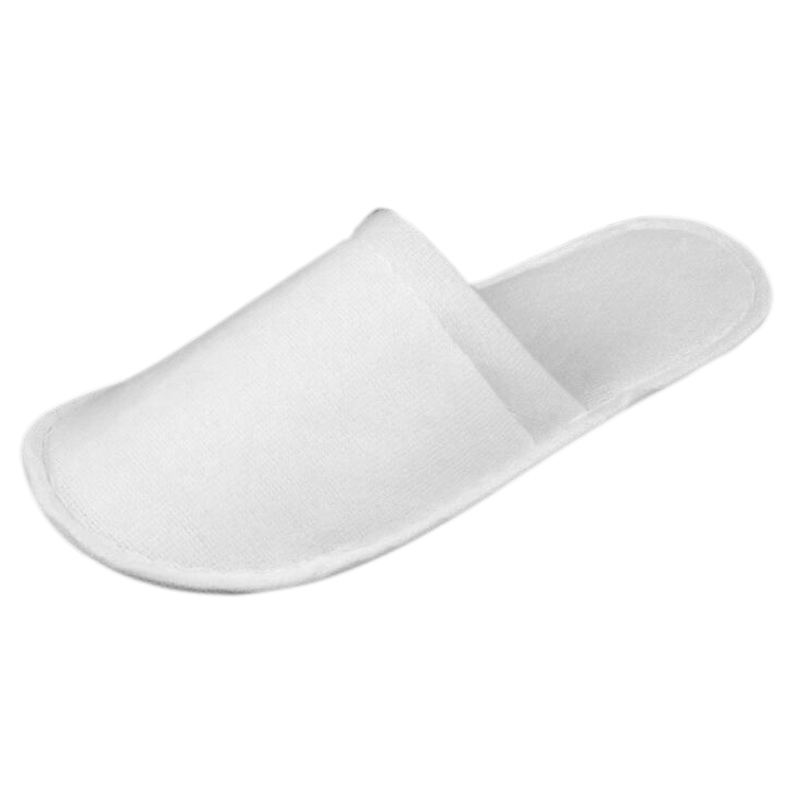 10 pairs White Hotel Disposable Slippers Closed Toe Spa Guest Slippers