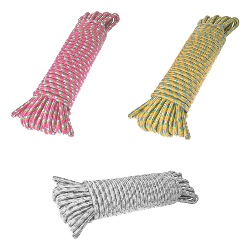 10m Heavy Duty Washing Line Rope Multipurpose Braid Rope - Random Colour