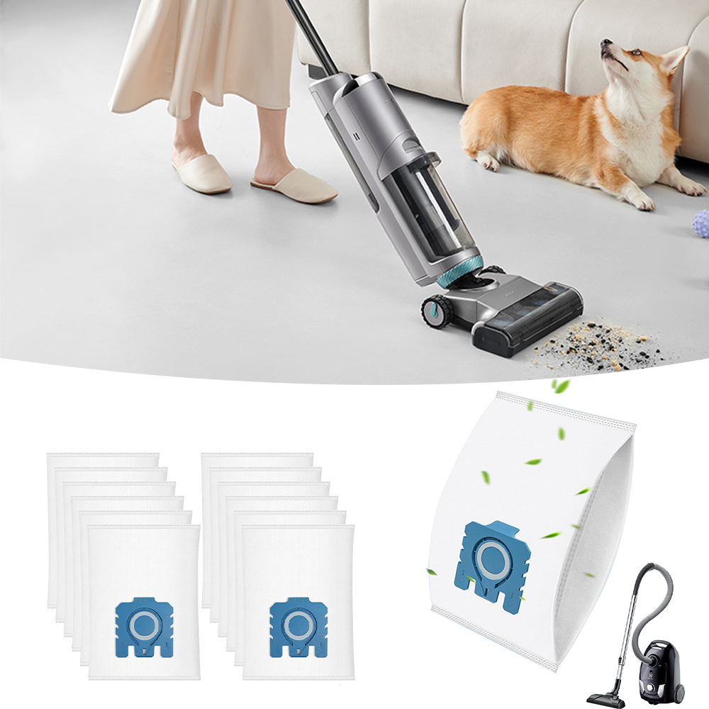 12 Pack 3D Air Clean Dust Bags Compatible with Miele Hoover GN Vacuum Cleaner with 4 Motor Protection Filter 4 Exhaust Filter