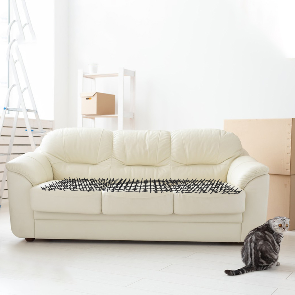 12pcs Cat Scat Mat Animal Deterrent Mat with Spikes Prickle Strip Dig Stopper