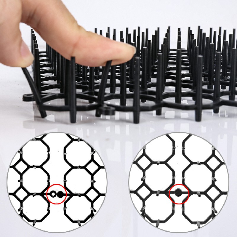 12pcs Cat Scat Mat Animal Deterrent Mat with Spikes Prickle Strip Dig Stopper