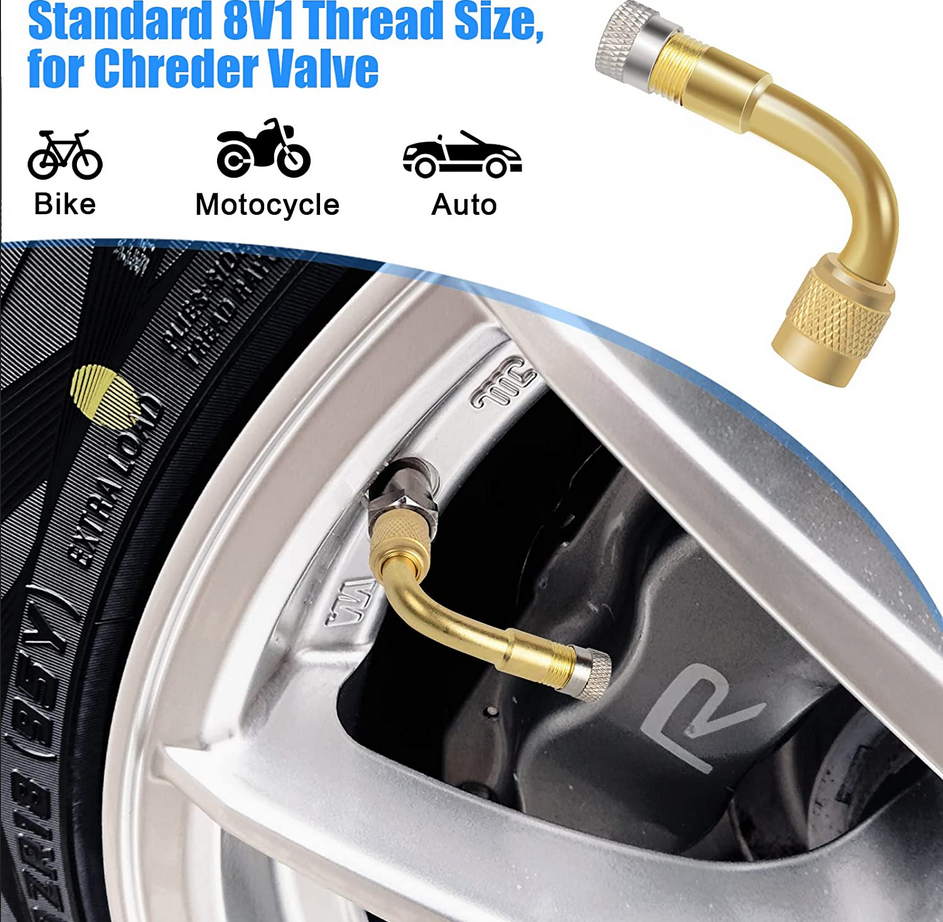 12Pcs Valve Converter Set Brass Bike Valve Adapter Schrader Valve