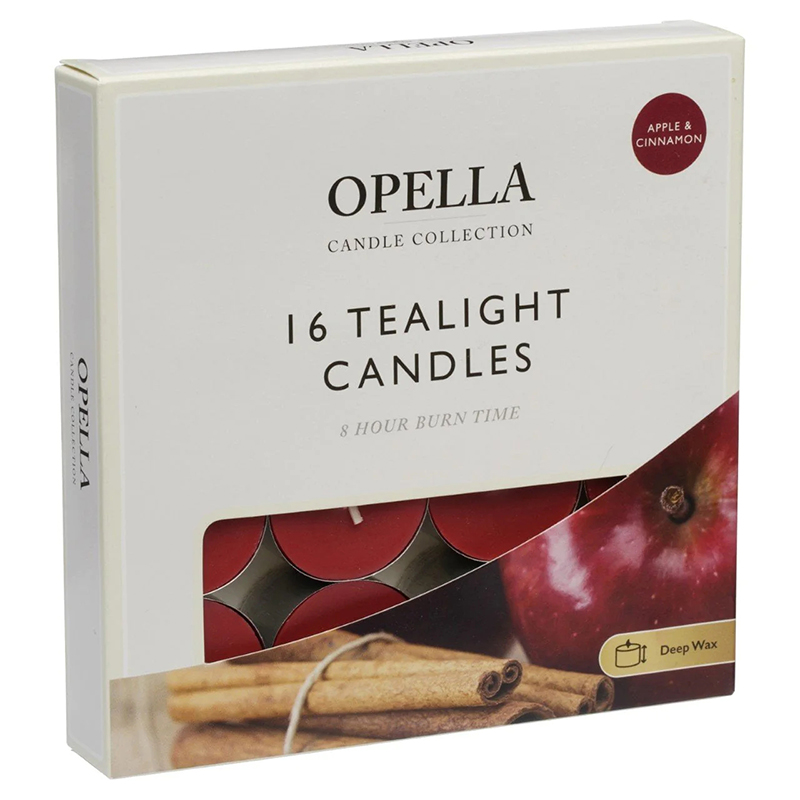 16 pcs/Pack Opella Tealight Candles 8 Hour Long Burn Random Fragrance