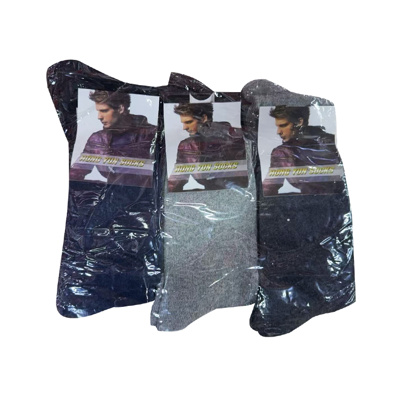 1 Pair Men Socks Breathable Cozy Fall Winter Socks for Men One Size 6-11 UK Random Color