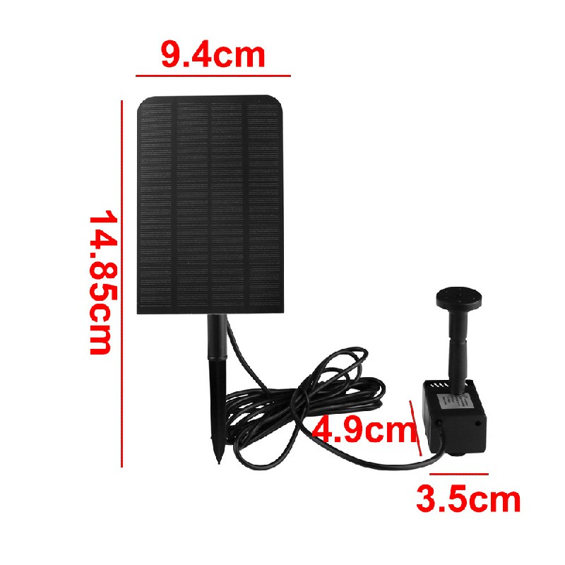2.5W Solar Panel Powered Water Pump Garden Pool Pond Fish Aquarium Fountain