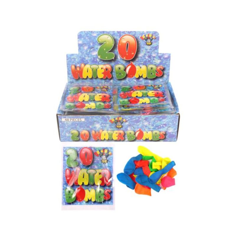 20 Pack Outdoor Kids Assorted Neon Colour Water Bombs Summer Fun
