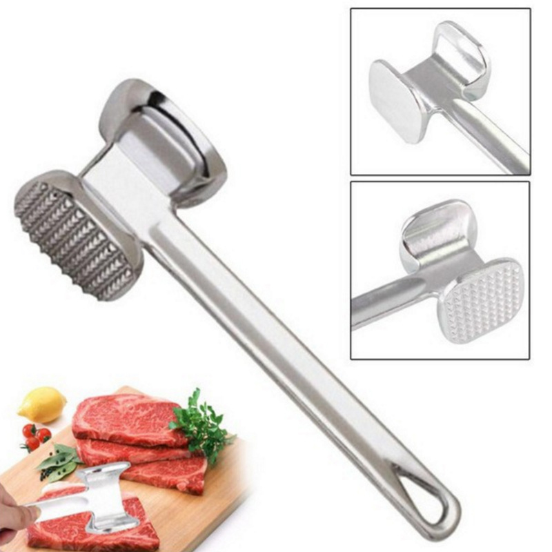 22cm Aluminium Meat Mallet Tenderiser Metal Double-Sided Hammer for Home BBQ