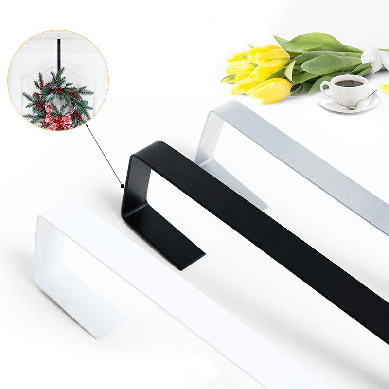 28cm Door Wreath Hanger Christmas Hook Xmas Decoration - Black