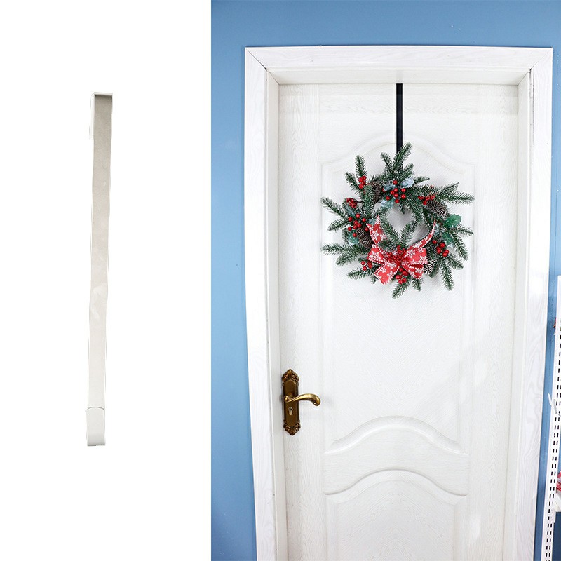 28cm Door Wreath Hanger Christmas Hook Xmas Decoration - Silver