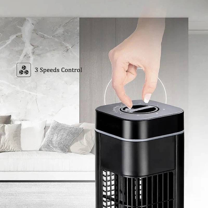 29 Inch Air Cooling Free Standing Tower Fan 3 Speed Quiet fan Black