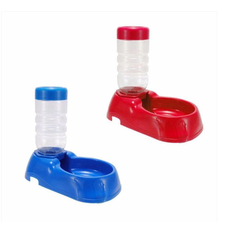 2 in 1 Automatic Pet Feeder Water Dispenser Self-Feeding Bowl for Dogs and Cats - Blue
