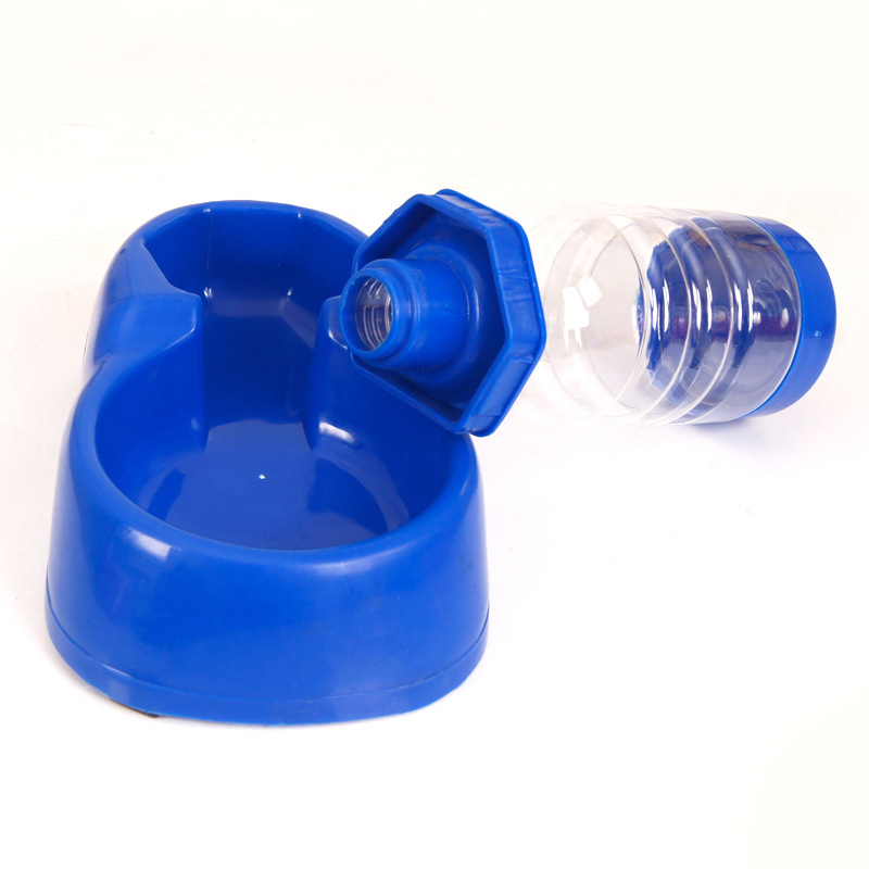 2 in 1 Automatic Pet Feeder Water Dispenser Self-Feeding Bowl for Dogs and Cats - Blue