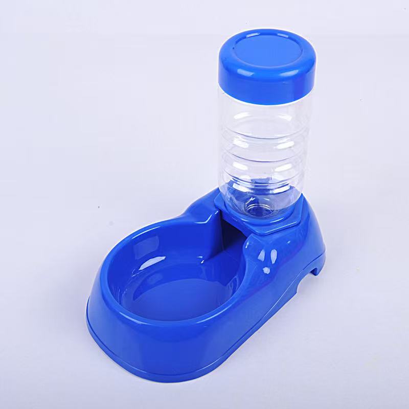 2 in 1 Automatic Pet Feeder Water Dispenser Self-Feeding Bowl for Dogs and Cats - Blue