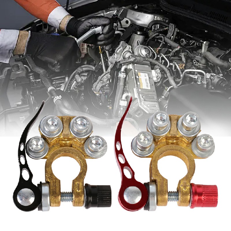 2 Pcs 12V Battery Terminals Connectors Clamps Quick Release for Caravan Car Van