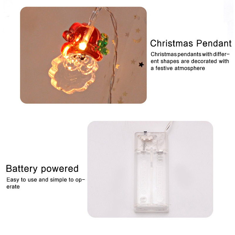 2m 10 Lights LED Decorative String Light - Santa Claus