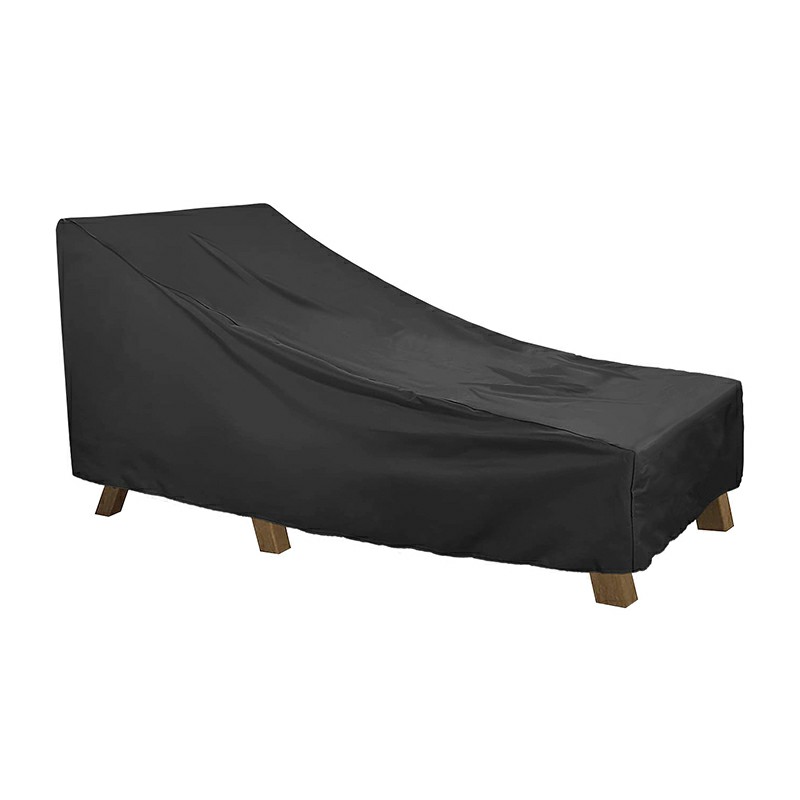 2pcs Dewproof Sun Lounger Furniture Cover Rattan Bed Protector for Outdoor Garden Patio