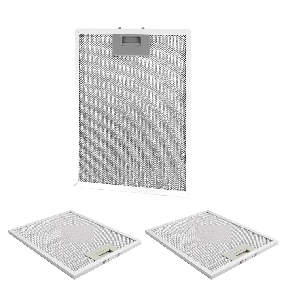 2pcs Kitchen Cooker Hood Filter Replacement Metal Mesh Aluminum Grease Filter