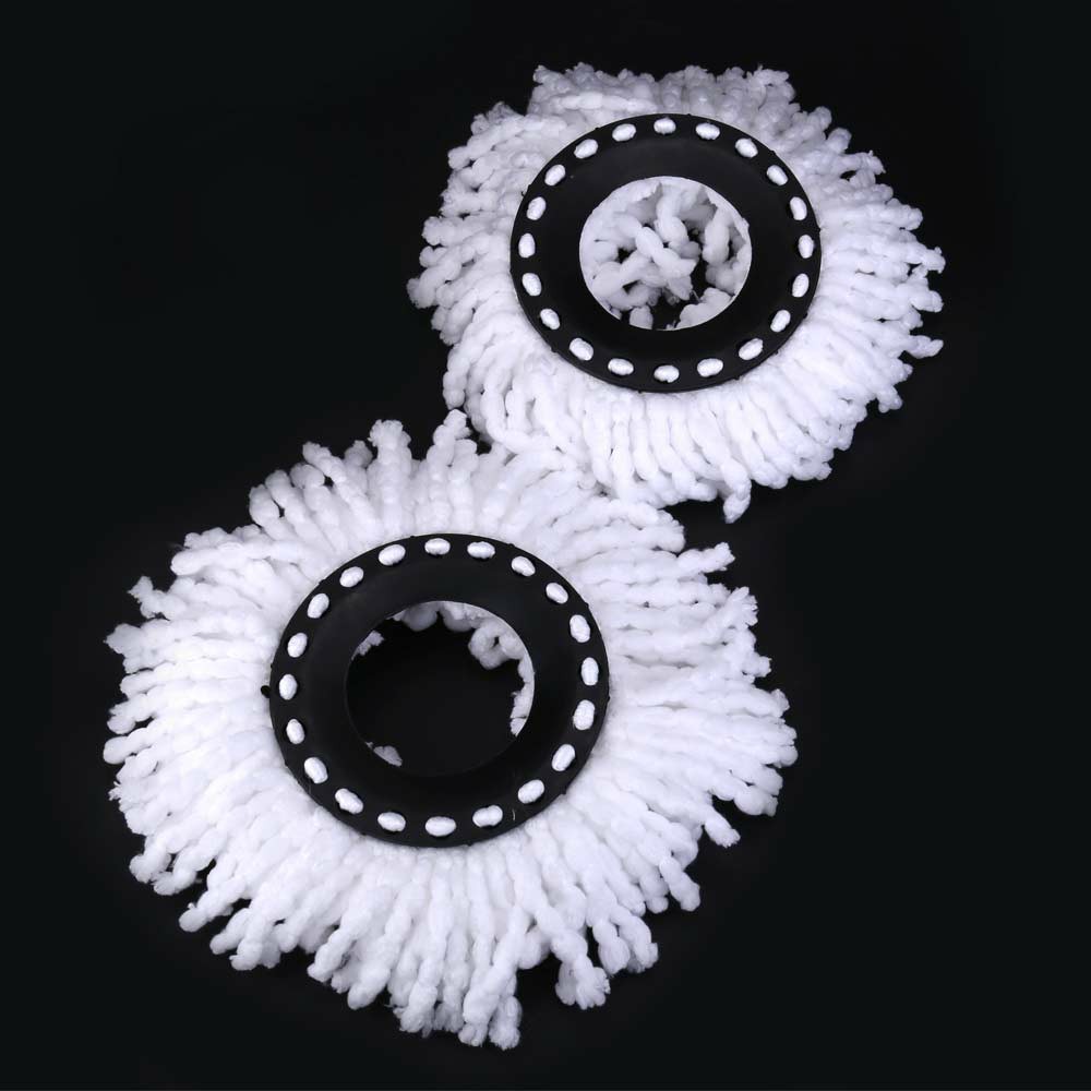 2pcs Replacement Mop Micro Fiber Head Refill for 360 Degree Rotating Spin Magic Mop Home Cleaning