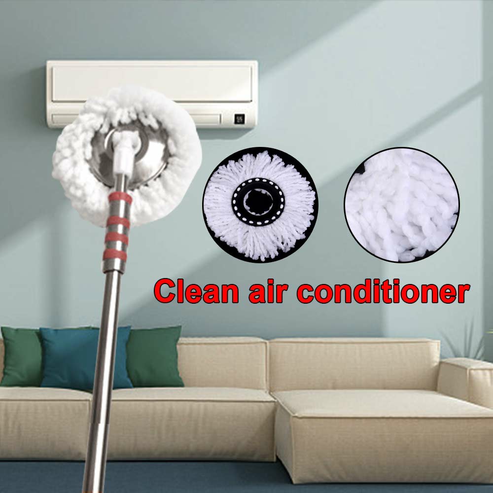 2pcs Replacement Mop Micro Fiber Head Refill for 360 Degree Rotating Spin Magic Mop Home Cleaning