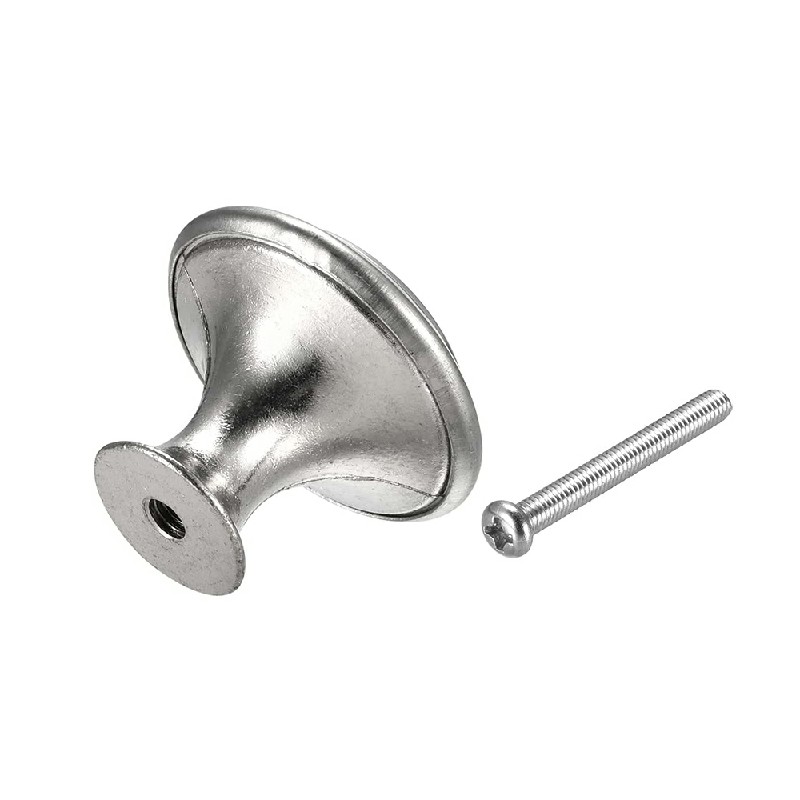 2pcs Stainless Steel Door Knobs for Cabinet Handles Cupboard Drawer Kitchen - Silver