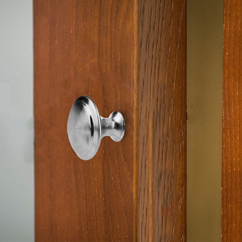 2pcs Stainless Steel Door Knobs for Cabinet Handles Cupboard Drawer Kitchen - Silver