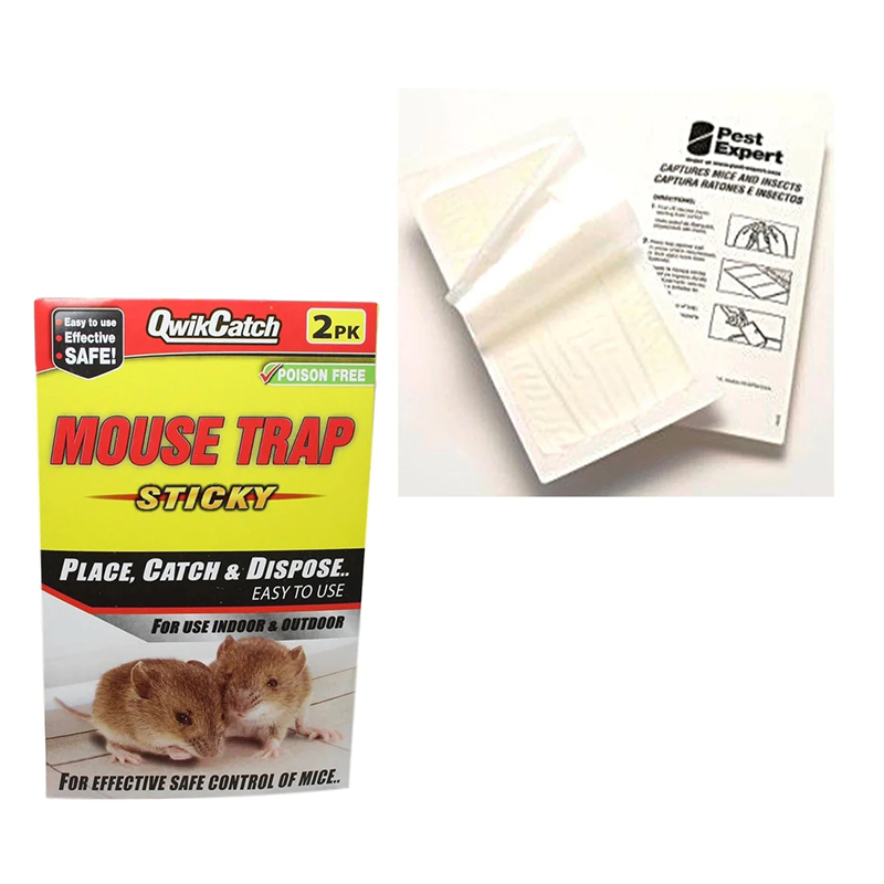 2pcs Strong and Sticky Glue Traps Mouse Trap for Indoor Outdoor 21cm x 14cm