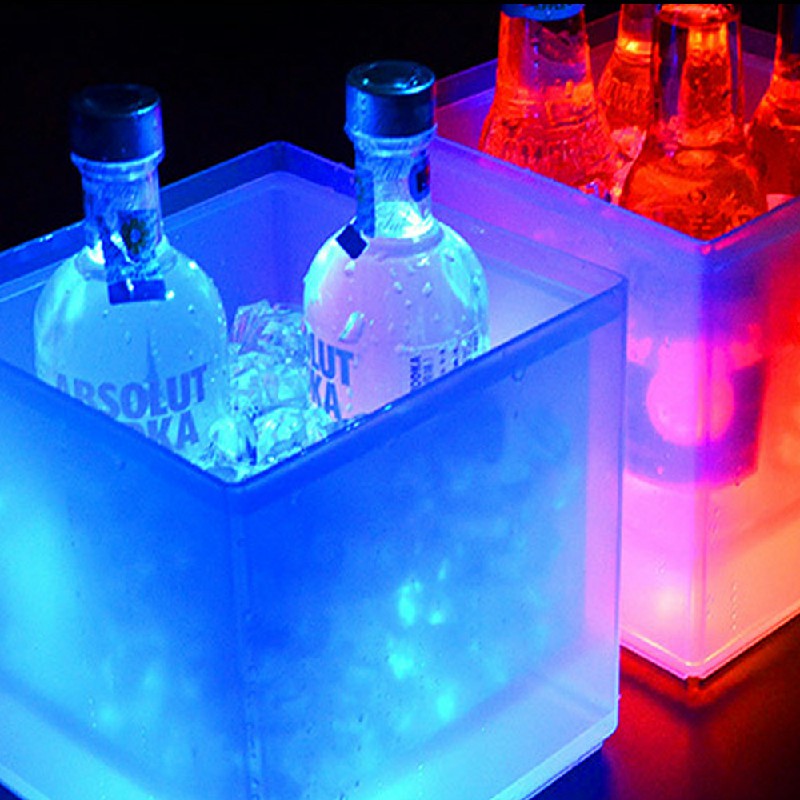 3.5L LED Colour Changing Ice Bucket Champagne Wine Drinks Cooler.