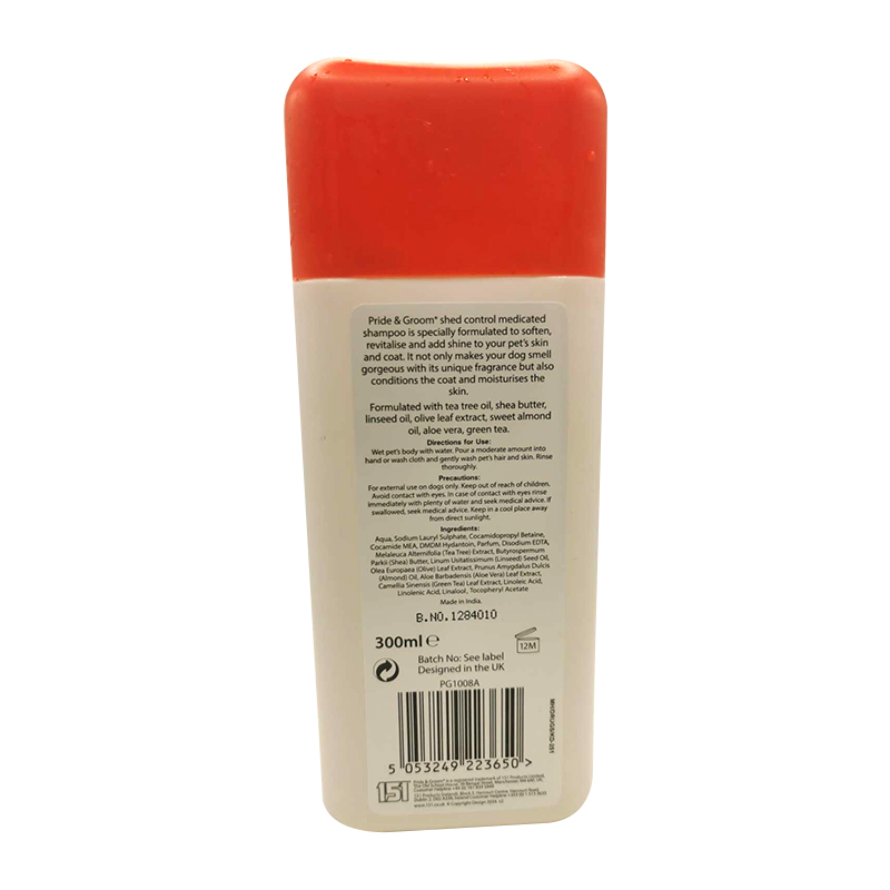 300ml Medicated Dog Shampoo Shed Control Puppy Shampoo - Cherry Fragranced