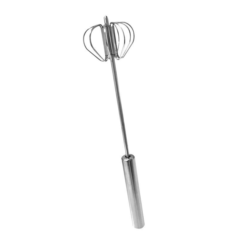 Min Order 2pcs - 30 cm Metal Hand Press Egg Whisk Beater Rotary Whisk Blender
