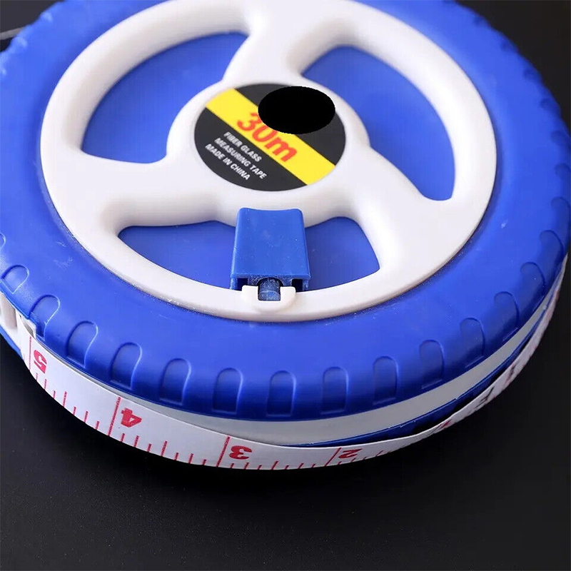 30m Fiberglass Tape Measure Builders Surveyors Long Reel Roll Measuring Tape 100ft