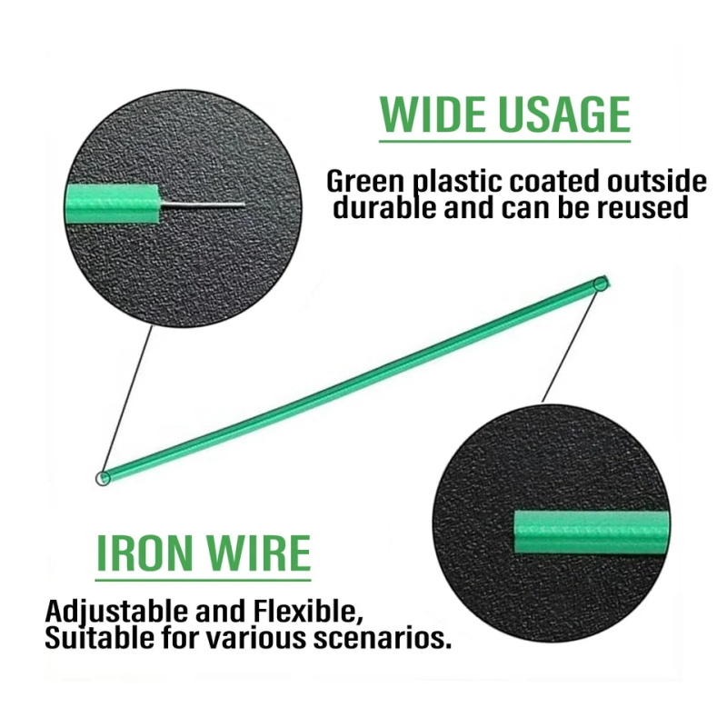 30m Green Twist Tie Plastic Coated Garden Wire with Cutter