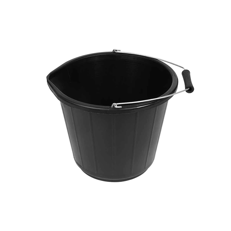 Black Bucket Multi Purpose Plastic Bucket with Handle Heavy Duty Plasterers Tub for Water Mixing Storage Plants Succulents Party Favors Organizing 32cm x 26cm