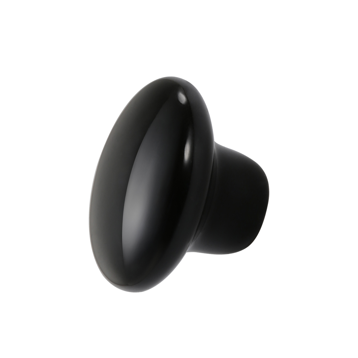 38mm Ceramic Single Hole Cupboard Handles Drawer Pulls Kitchen Cabinet Knobs - Black