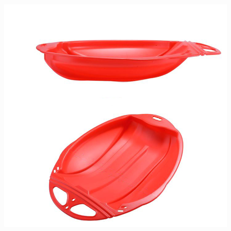 3FT Red Snow Sledge Sleigh Wider Thicker Plastic Sled Christmas Winter Toy