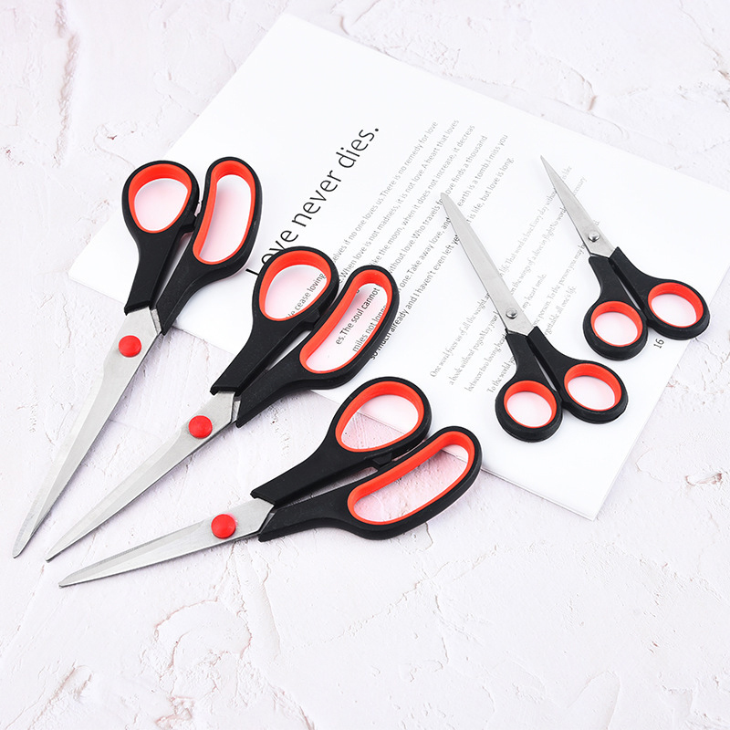 3Pcs Stainless Steel Scissor Set Soft Grip Household Diy Scissors for Kichen Office