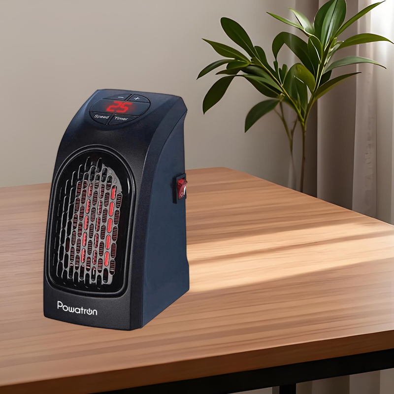 400W Plug In Heater Pets Wall Space Heater Electric Heater LED Display for Home Office Bathroom