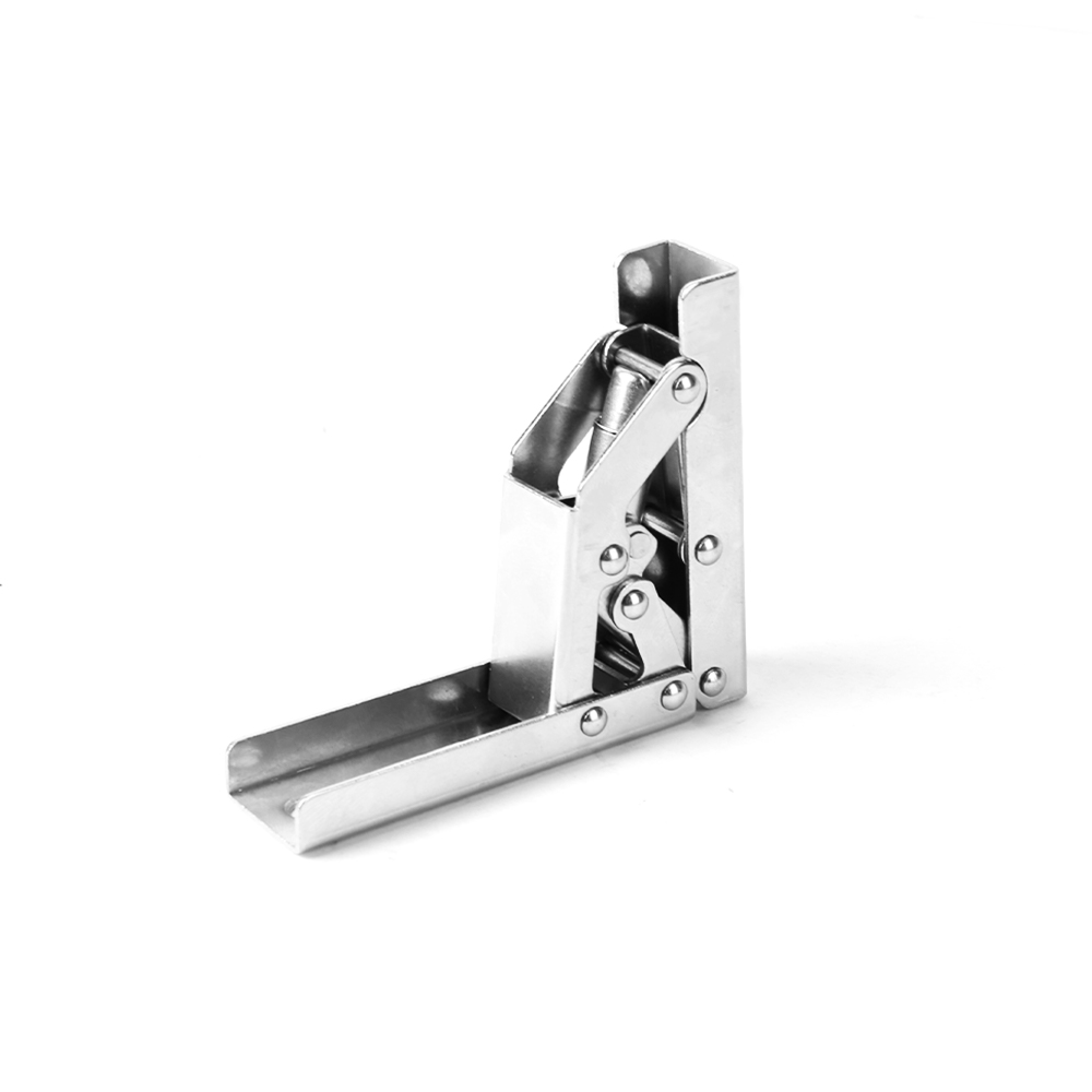 4 Pcs 90 Degree Steel Shelf Hinges Folding Shelf Hinges Small Hidden Kitchen Cabinet Hinges with Fixing Screws