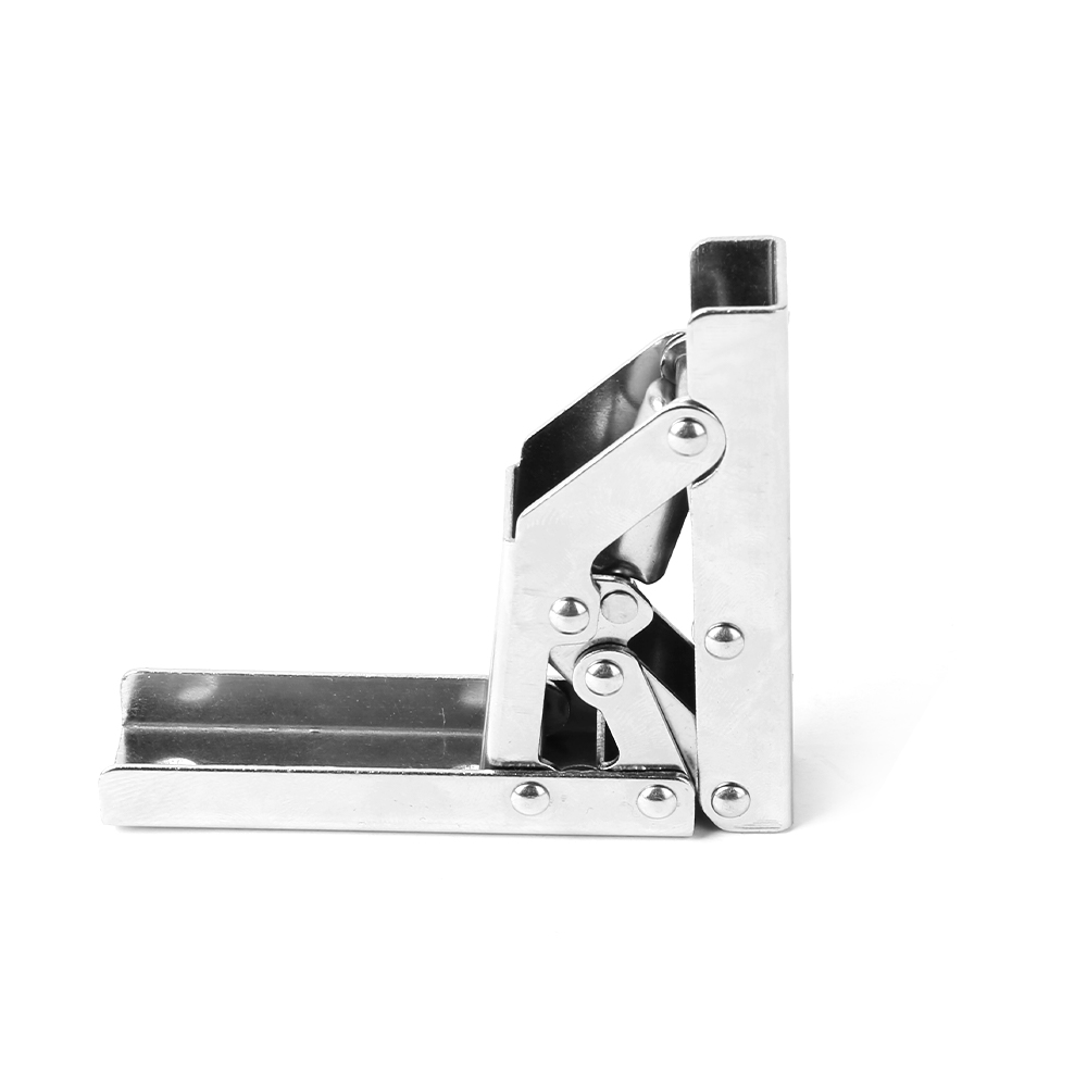 4 Pcs 90 Degree Steel Shelf Hinges Folding Shelf Hinges Small Hidden Kitchen Cabinet Hinges with Fixing Screws