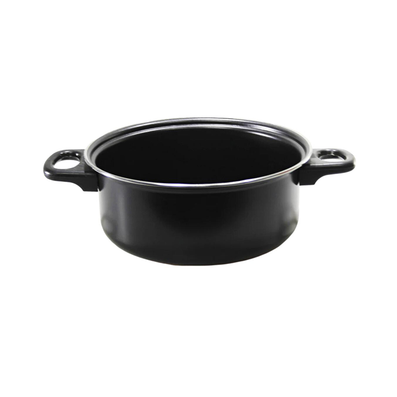 4 pcs Carbon Steel Non Stick Cookware Pan Set with Glass Lid