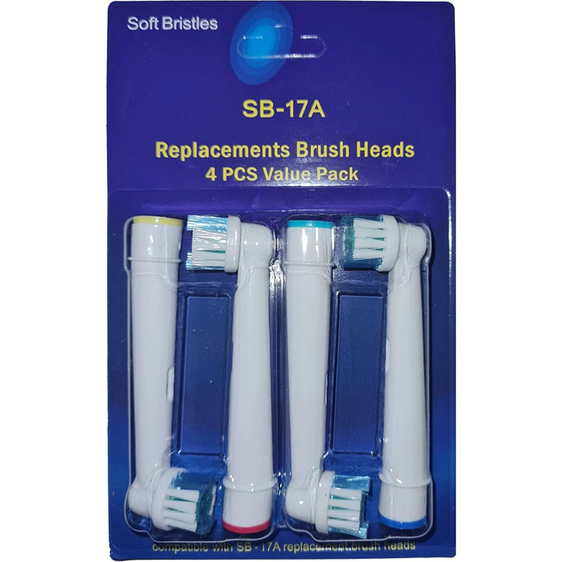 4 Pieces Electric Toothbrush Head Compatible With Oral B Braun Replacement brush Soft
