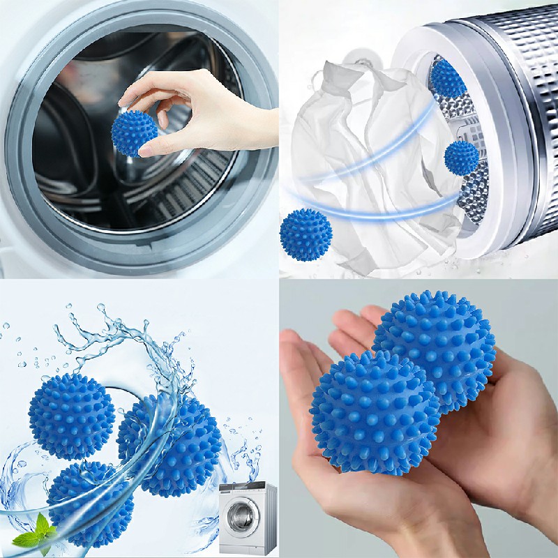 4pcs Reusable Tumble Dryer Balls Laundry Washing Machine Eco Clothes Softener