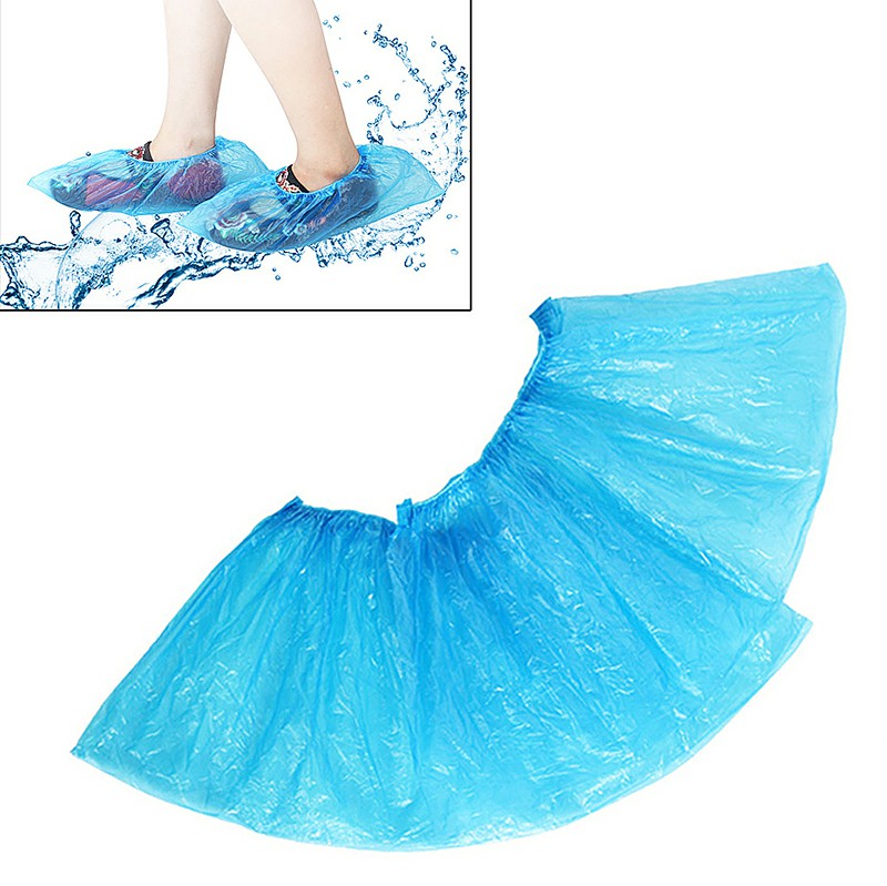 50 Pair Disposable Blue Shoe Covers Overshoes Carpet