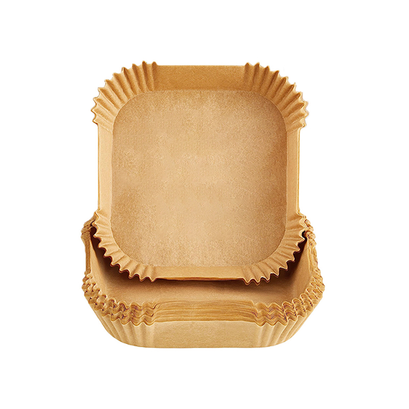 50pcs Kitchen Baking Brown Air Fryer Paper Liners - Square 200 mm
