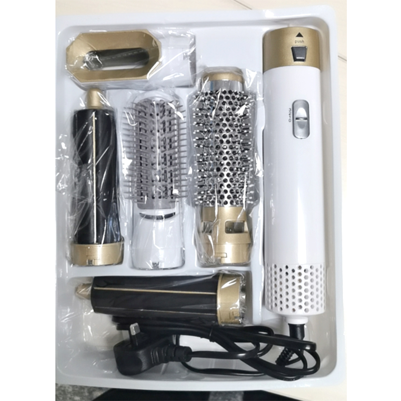 5 in 1 Electric Hair Dryer Detachable Styler Hot Air Brush - Platinum